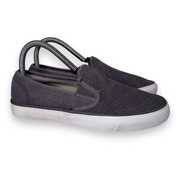 Sperry Seaside Emboss Suede Slip-on Sneakers Grey STS82596 Women's 6.5 - Picture 4 of 11